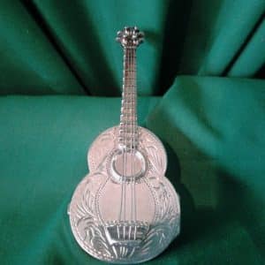 SOLD Silver acoustic guitar pill box Antiques Scotland Antique Art