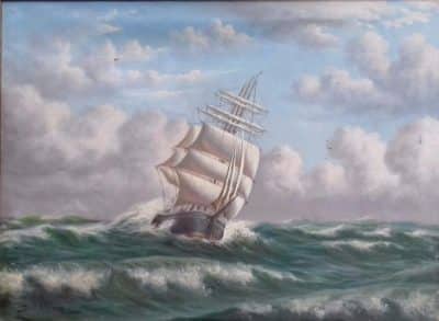 V Dybdal huge Oil on Canvas (19th century)