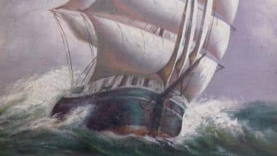 V Dybdal huge Oil on Canvas (19th century) - Image 4