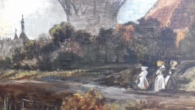 R A Holdaway Dutch Landscape 19th century Antique Art 6