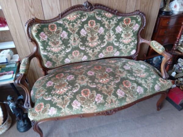 FRENCH VICTORIAN SETTEE 1880 Antique Benches 3