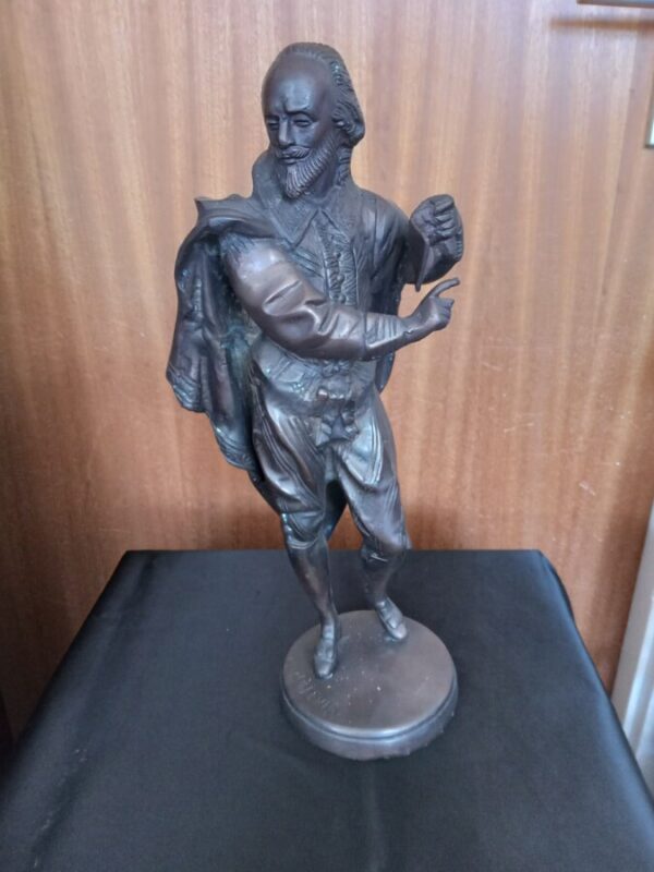 A GOOD BRONZE OF THE BARD–WILLIAM SHAKESPEARE. Victorian Antique Collectibles 3