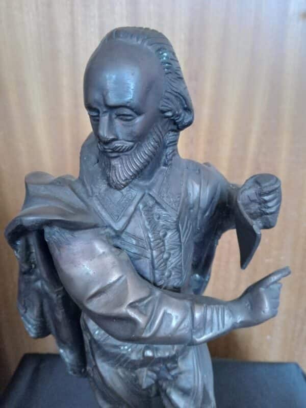 A GOOD BRONZE OF THE BARD–WILLIAM SHAKESPEARE. Victorian Antique Collectibles 4