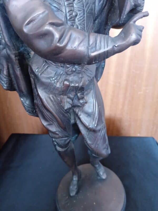 A GOOD BRONZE OF THE BARD–WILLIAM SHAKESPEARE. Victorian Antique Collectibles 5