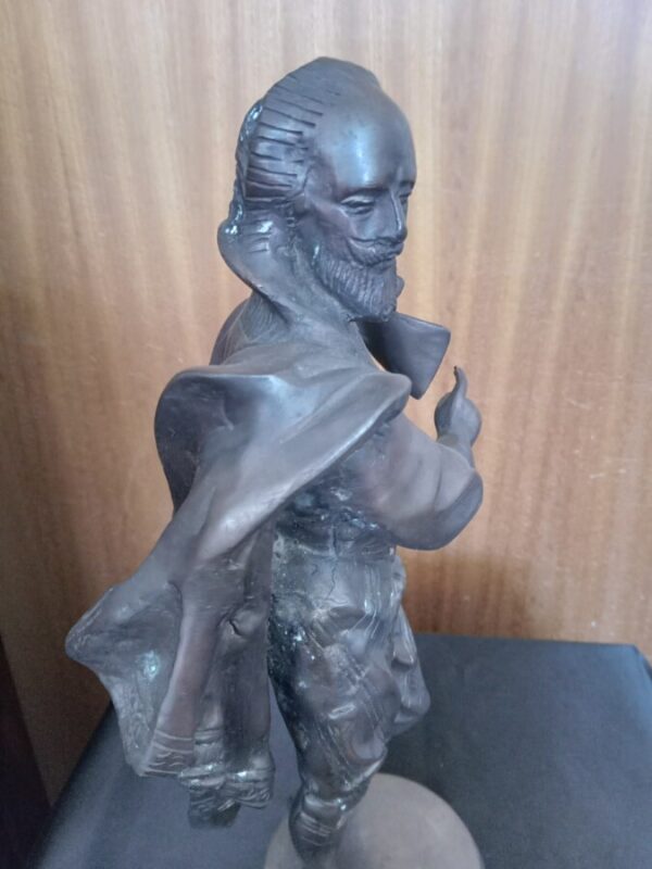 A GOOD BRONZE OF THE BARD--WILLIAM SHAKESPEARE. Victorian - Image 4