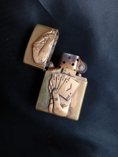 A ‘ZIPPO’ LIGHTER 1940’s MADE in the USA. of BRASS–I BELIEVE A RARE ITEM. Antique Collectibles 5