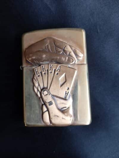 A ‘ZIPPO’ LIGHTER 1940’s MADE in the USA. of BRASS–I BELIEVE A RARE ITEM. Antique Collectibles 7