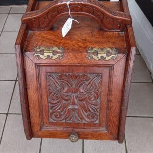 AN ITALIAN, HEAVILY CARVED COAL BOX. Antique Boxes