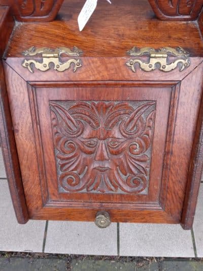 AN ITALIAN, HEAVILY CARVED COAL BOX. - Image 3