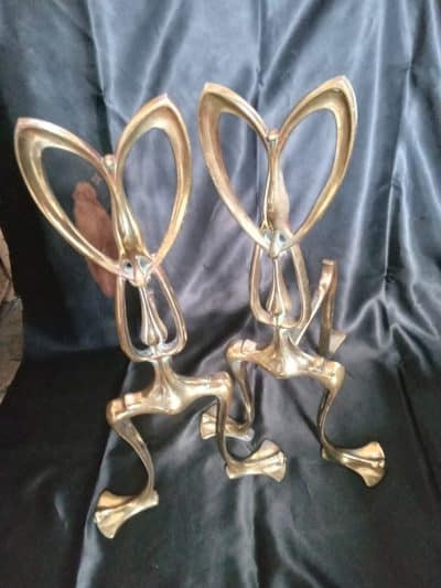 A FINE PAIR OF VICTORIAN FIRE DOGS> with  FREE DELIVERY! - Image 2