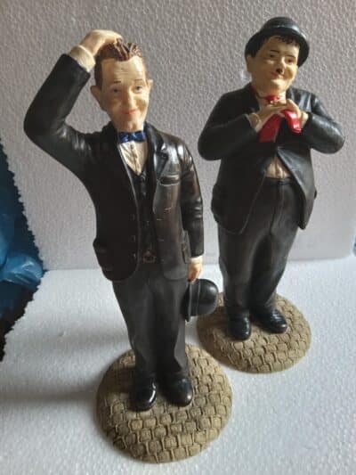 WELL, HERE WE ARE and HE WANTS TO SELL US! LAUREL & HARDY