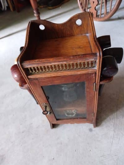 A COMPLETE ( YES-COMPLETE ) SMOKERS CABINET–A RARE FIND! Antique Cabinets 3