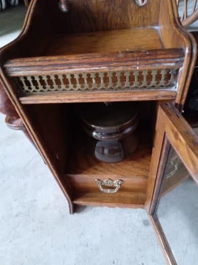 A COMPLETE ( YES-COMPLETE ) SMOKERS CABINET–A RARE FIND! Antique Cabinets 5