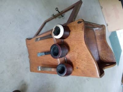 A COMPLETE ( YES-COMPLETE ) SMOKERS CABINET–A RARE FIND! Antique Cabinets 8