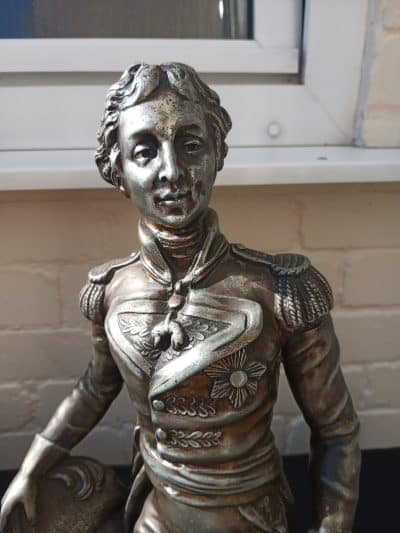 Very Heavy Figurines: LORD NELSON & DUKE of WELLINGTON. Victorian. Antique Nautical 10