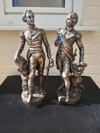 Very Heavy Figurines: LORD NELSON & DUKE of WELLINGTON. Victorian. - Image 13