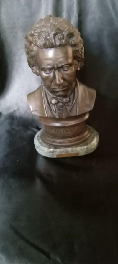 SUPERB BRONZE of LUDWIG VAN BEETHOVEN.   EDWARDIAN PERIOD Antique Collectibles 8