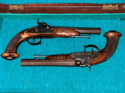 Pair of Le Page of Paris Percussion Duelling Pistols. Military & War Antiques 3