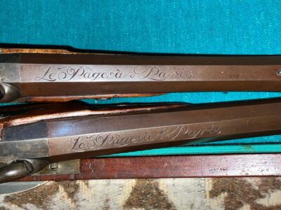 Pair of Le Page of Paris Percussion Duelling Pistols. Military & War Antiques 5