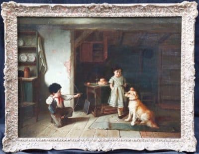 SOLD Walter Hunt Oil over Canvas (1861-1941) Antiques Scotland Antique Art 3