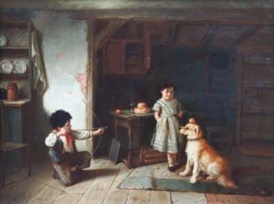SOLD Walter Hunt Oil over Canvas (1861-1941) - Image 2