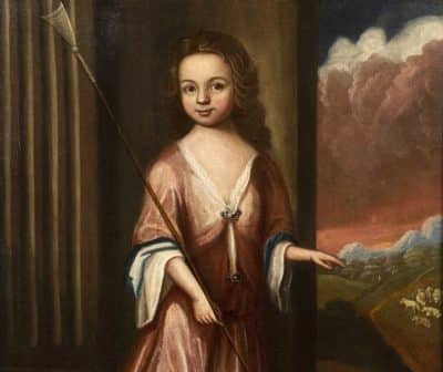 18th Oil Portraits Young Boy Jonathan King Circle Of Charles D'agar Antique Paintings Spaniel Dogs - Image 10