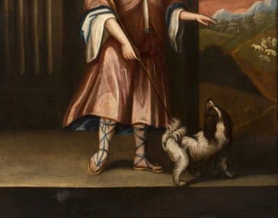 18th Oil Portraits Young Boy Jonathan King Circle Of Charles D'agar Antique Paintings Spaniel Dogs - Image 8