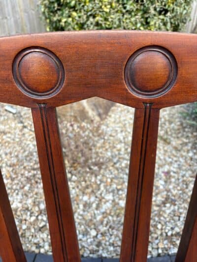 Set of Six Arts & Crafts Walnut Dining Chairs - Image 11