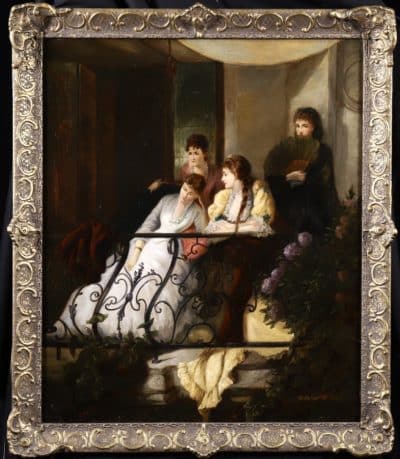 John Monteith (act1885-1903) Oil on canvas 19th century Antique Art 3