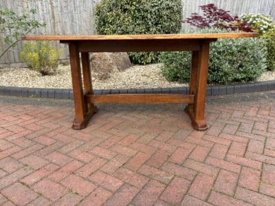 Brynmawr Arts & Crafts Oak Refectory Dining Table - Image 2
