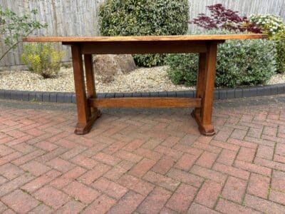 Brynmawr Arts & Crafts Oak Refectory Dining Table antique oak Antique Furniture 4