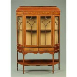 Edwardian mahogany Inlaid display cabinet Antiques Scotland Antique Cabinets