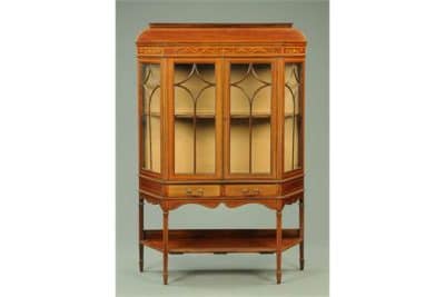 Edwardian mahogany Inlaid display cabinet Antiques Scotland Antique Cabinets 3