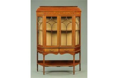 Edwardian mahogany Inlaid display cabinet