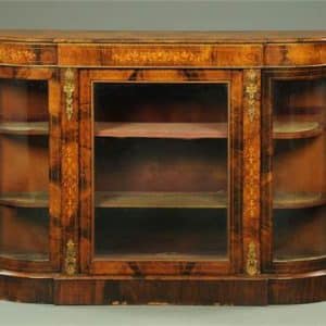 Victorian burr walnut marquetry credenza Antiques Scotland Antique Cabinets 3