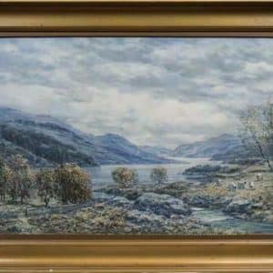 JOHN HAMILTON GLASS SSA W/C (SCOTTISH 1890-1925), LOCH TROOL, GALLOWAY Antiques Scotland Antique Art 3