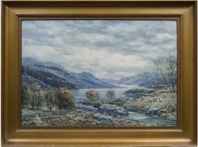 JOHN HAMILTON GLASS SSA W/C (SCOTTISH 1890-1925), LOCH TROOL, GALLOWAY Antiques Scotland Antique Art 3