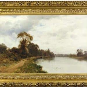 SOLD Alfred De Breanski Snr. (1852-1928) Walton on Thames Alfred De Breanski Antique Art