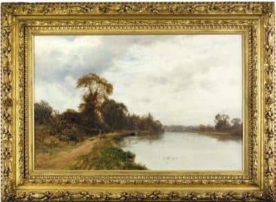 SOLD Alfred De Breanski Snr. (1852-1928) Walton on Thames Alfred De Breanski Antique Art 3