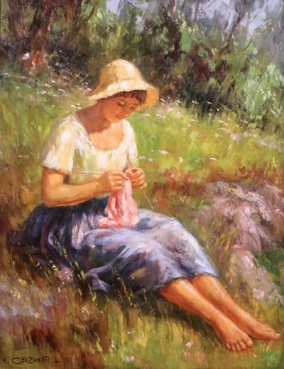 ANDRE GALZENATI (1890-1970) Oil on canvas - Image 2