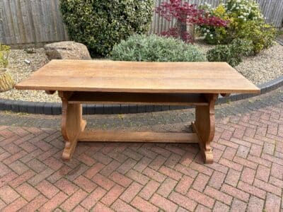 Heal’s Arts & Crafts Oak Refectory Dining Table Ambrose Heal Antique Furniture 3