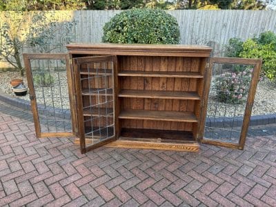 Arts & Crafts Glazed Oak Bookcase bookcase Antique Bookcases 9