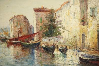 Huge Italo Giordani (1858-1928) Oil painting Antique Art 11