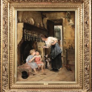 Pauline Delacroix Garnier Oil painting 19th century Antique Art