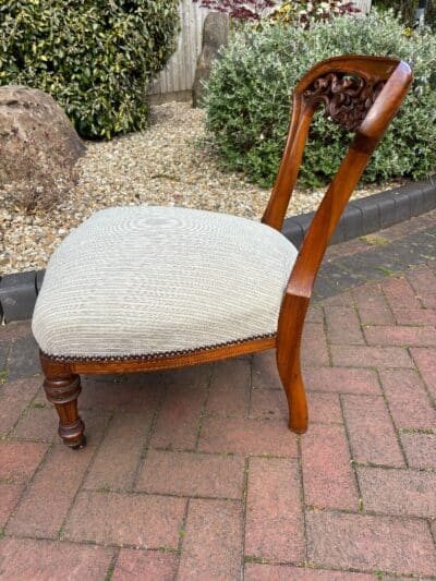 Victorian Fruitwood Bedroom Chair - Image 9