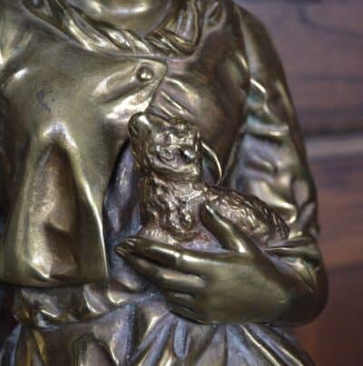 Pierre Louis Détrier Bergère Bronze Figure SAI3327 - Image 2
