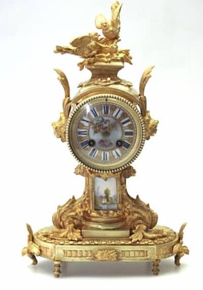  SOLD  Antique French Ormolu Mantel Clock 19th century Antique Clocks 3