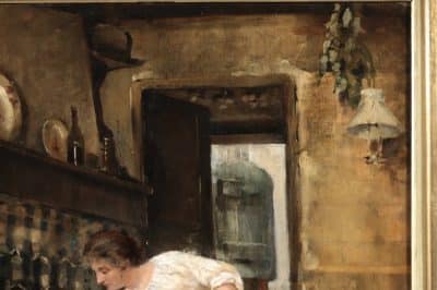 Pauline Delacroix Garnier Oil painting 19th century Antique Art 5