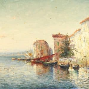Huge Italo Giordani (1858-1928) Oil painting Antique Art