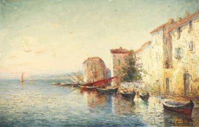 Huge Italo Giordani (1858-1928) Oil painting